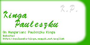 kinga pauleszku business card